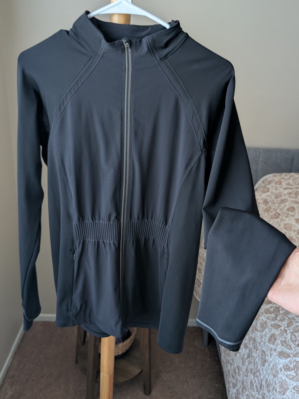 Athleta Black Full-Zip Lightweight Jacket